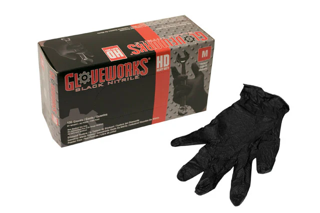 Black Nitrile Gloves - Medium