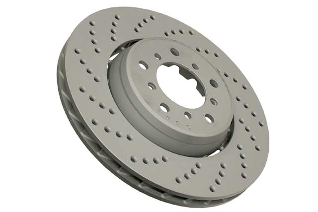 BMW Brake Disc - Cross Drilled with Floating Aluminum Hub (325 X 28 mm) | 2001-2006 - Image 2