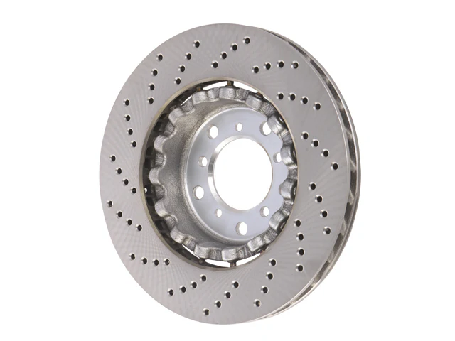 BMW Brake Disc - Cross Drilled with Floating Aluminum Hub (325 X 28 mm) | 2001-2006 - Image 2