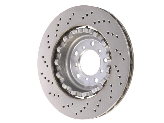 BMW Brake Disc - Cross Drilled with Floating Aluminum Hub (345 X 28 mm) | 2005-2008 - Image 2