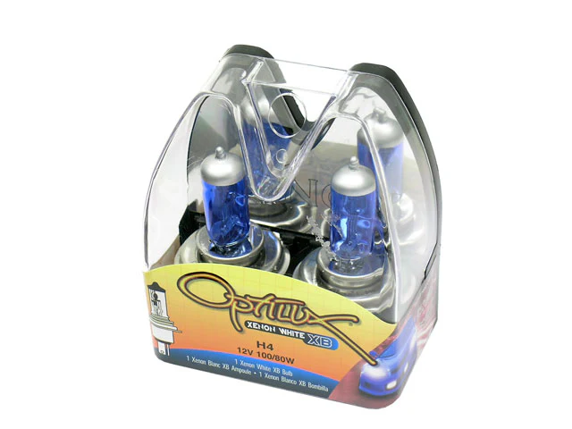 Bulb Set - H4 Halogen Optilux Xenon White XB (12V - 80/100W)