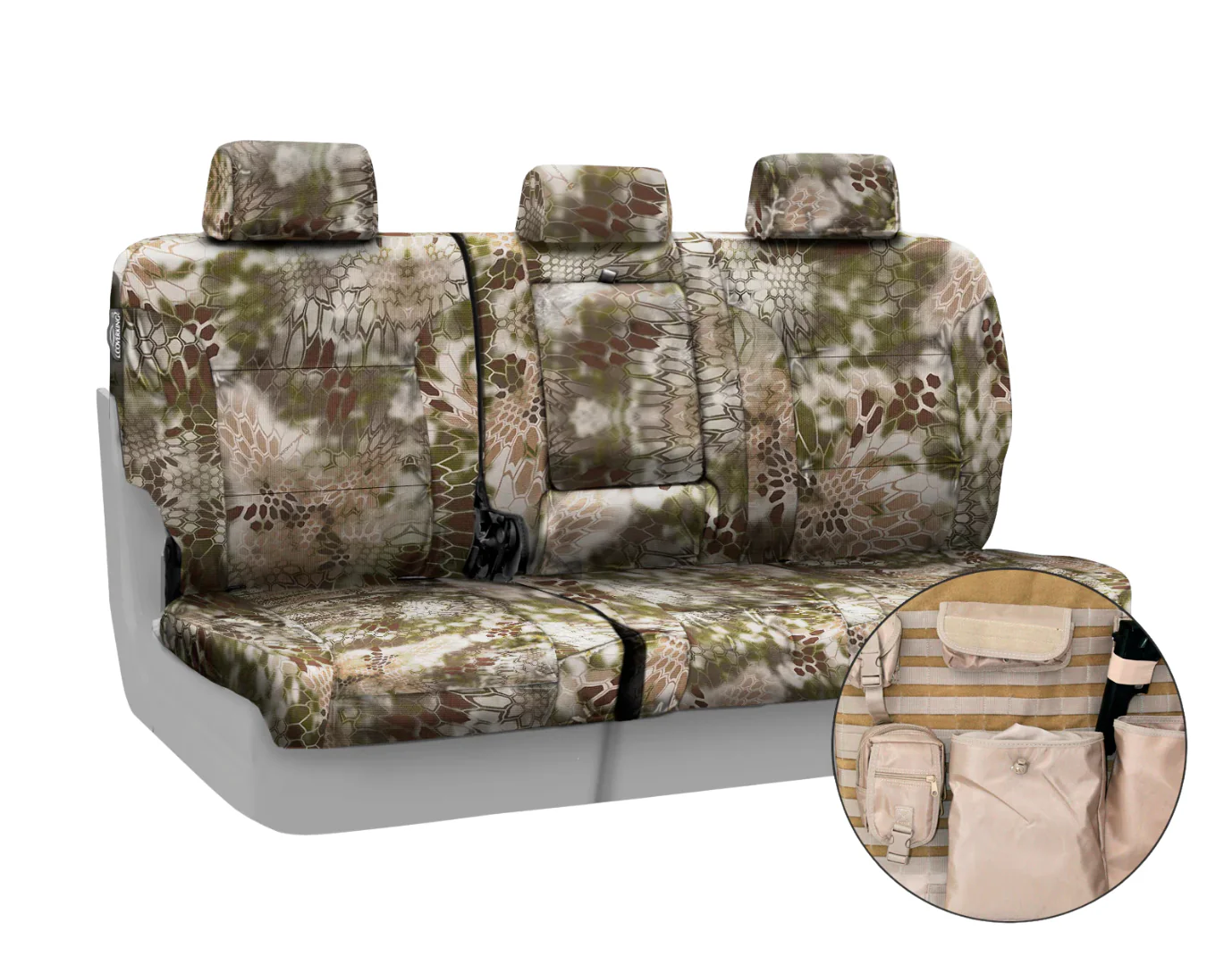 Custom Fit Ballistic Tactical Seat Cover - Camo Kryptek Highlander - Image 2