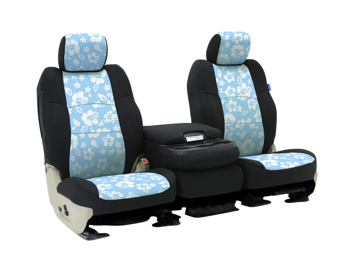 Custom Fit CR-Grade Neoprene Seat Cover - Hawaiian Sky with Black - Image 2