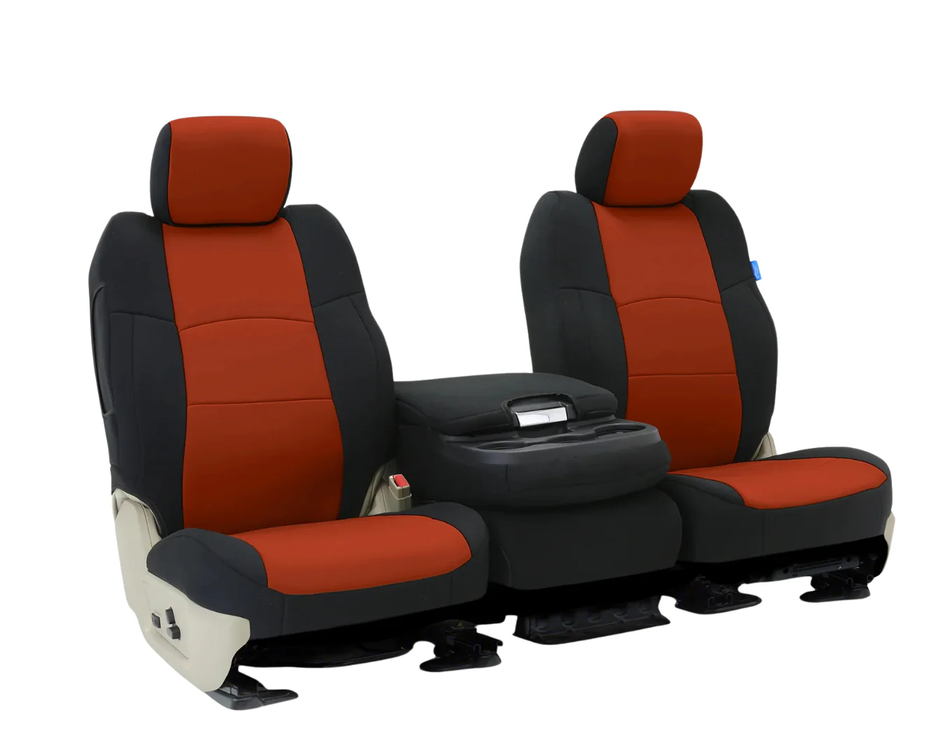 Custom Fit CR-Grade Neoprene Seat Cover - Inferno Orange with Black - Image 2