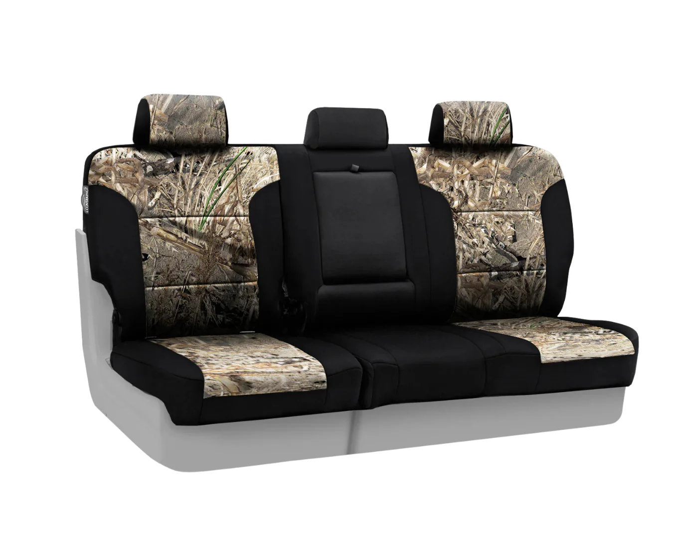 Custom Fit Neosupreme Seat Cover - Camo Mossy Oak Duck Blind Black - Image 2