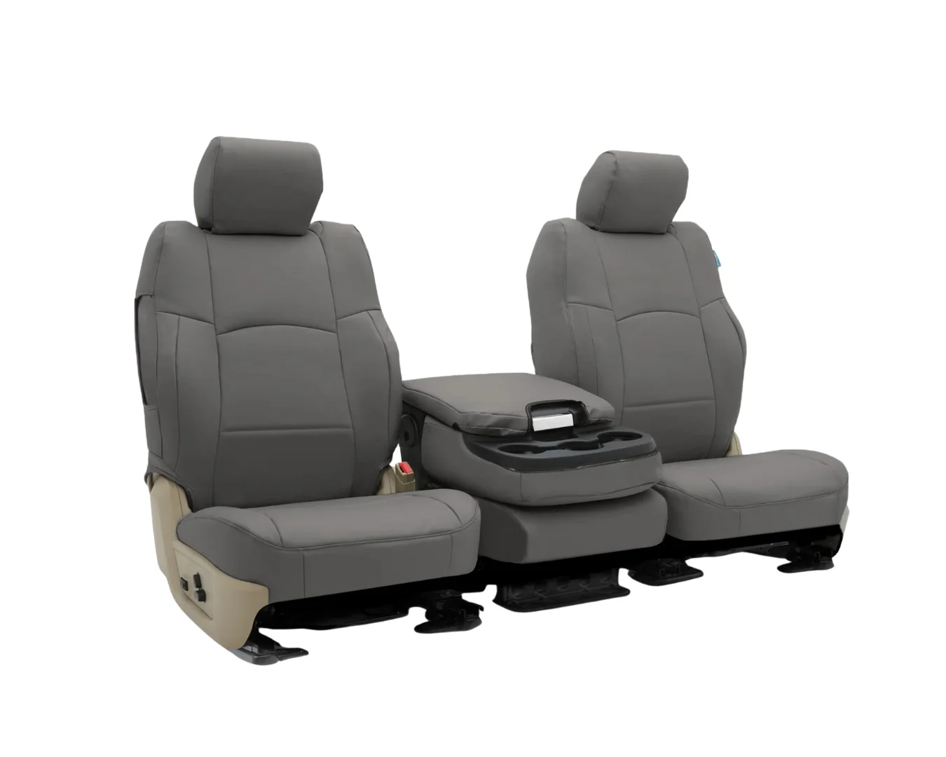 Custom Fit Premium Leatherette Seat Cover - Medium Gray - Image 2