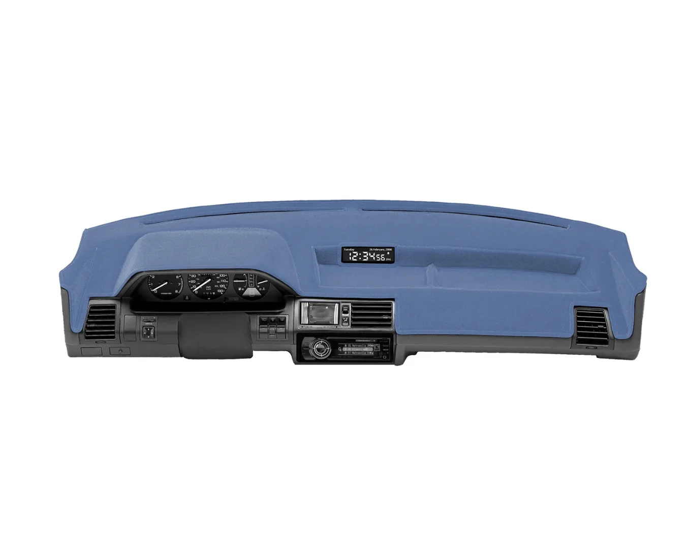 Custom Fit Velour Dashboard Cover - Medium Blue - Image 2