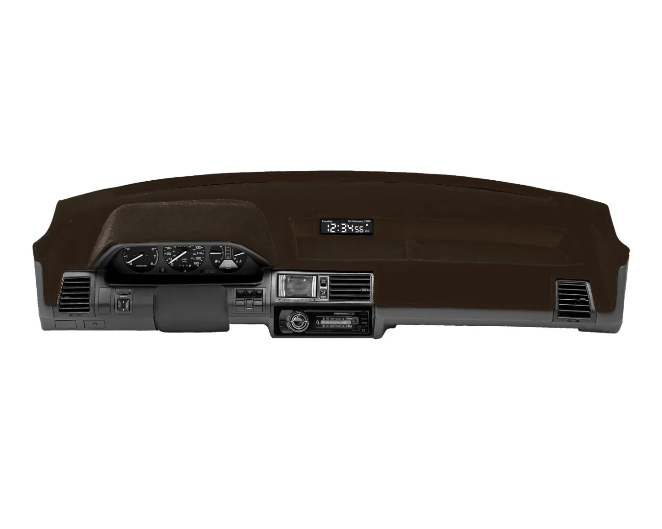 Custom Fit Velour Dashboard Cover - Brown - Image 2