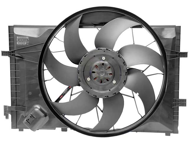 Mercedes-Benz Auxiliary Fan Assembly (Includes Shroud) - Between Radiator and Engine | 2003-2008 - Image 2