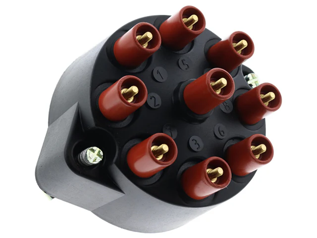 Mercedes-Benz Distributor Cap - with Threaded Stud Terminals and Black Cover | 1976-1985 - Image 2