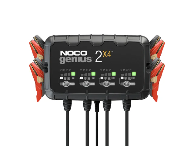 NOCO GENIUS2X4 6V/12V 4-Bank, 8-Amp Smart Battery Charger