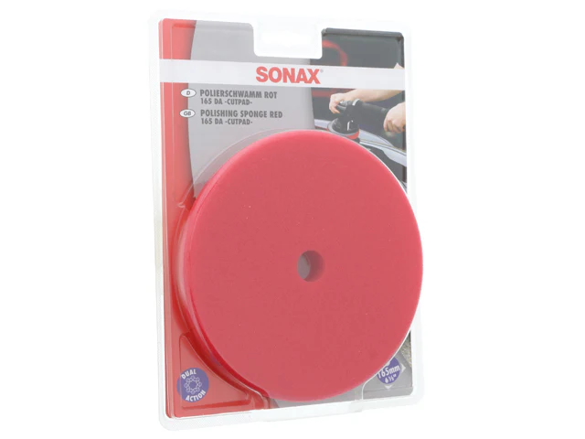 Paint Polishing Disc - SONAX Red Dual Action Cutting/Polishing Pad (Hard)