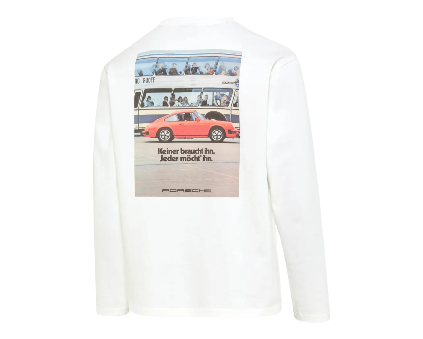 Porsche Fan Community Retro Unisex Long Sleeve Shirt - White - Image 2