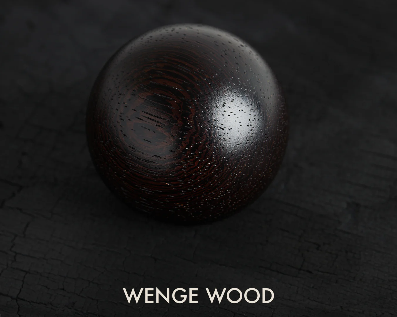 Wenge Tribute Shifter Knob - Black Anodised